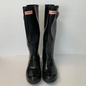 HUNTER ORIGINAL Matte Tour Buckle Strap Rain Boots‎ Women's Size 7